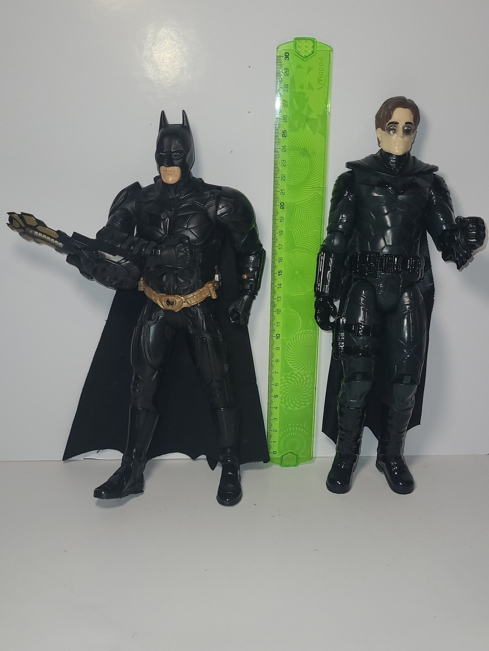 Batman Black Action Figure Duo with Gold Belt Accents